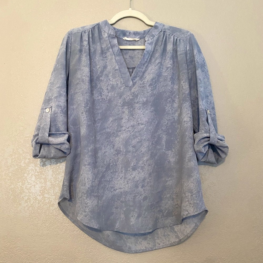 entro • blue wash blouse